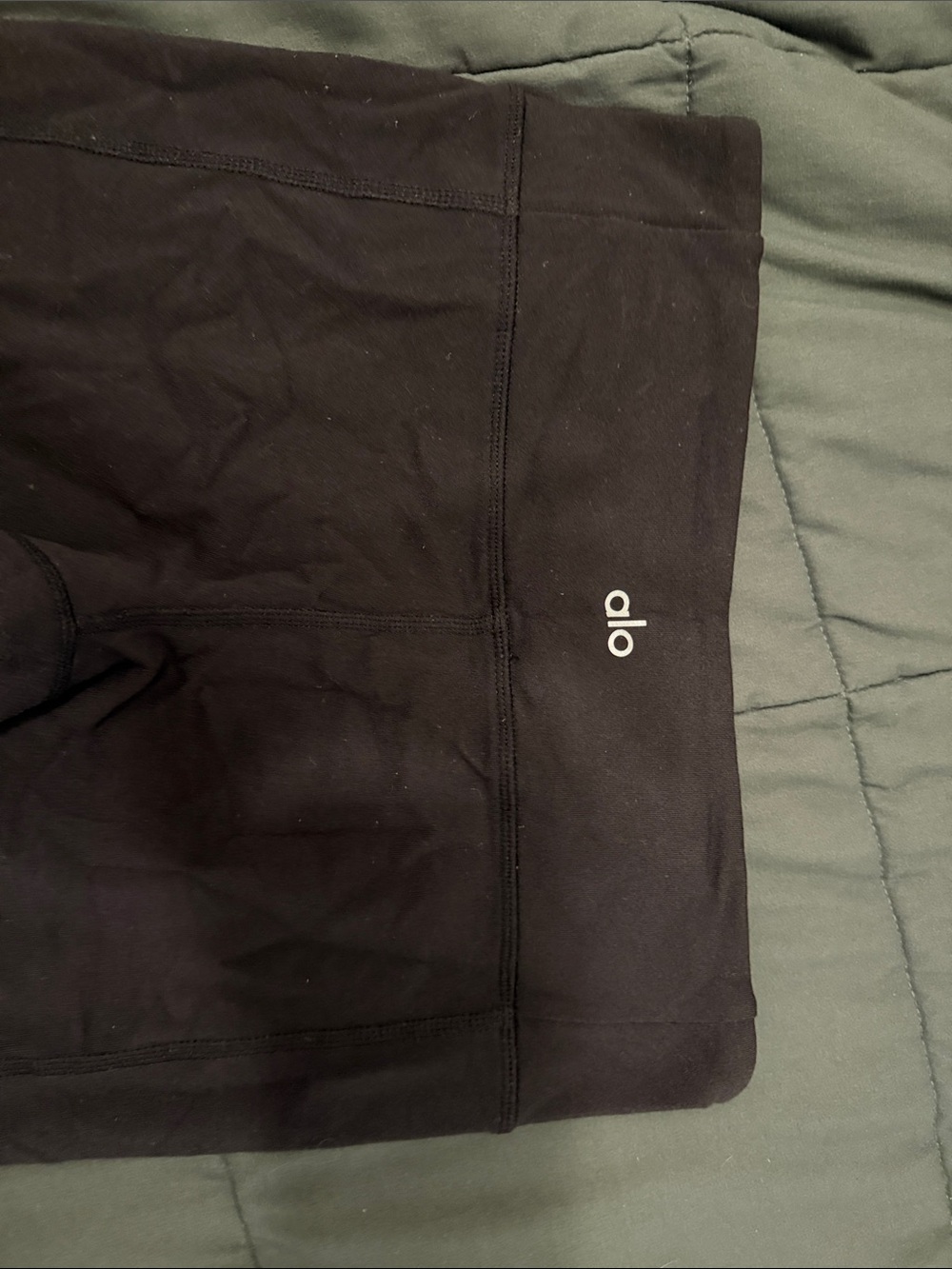 ALO Yoga Black Moto-Panel Leggings - Picture 3 of 3